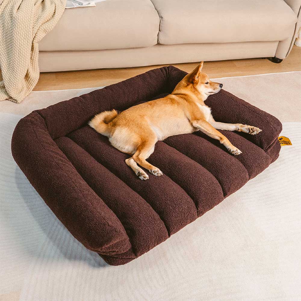 Cloudy Napper Large Orthopedic Dog Sofa Bed With Headrest Cushions