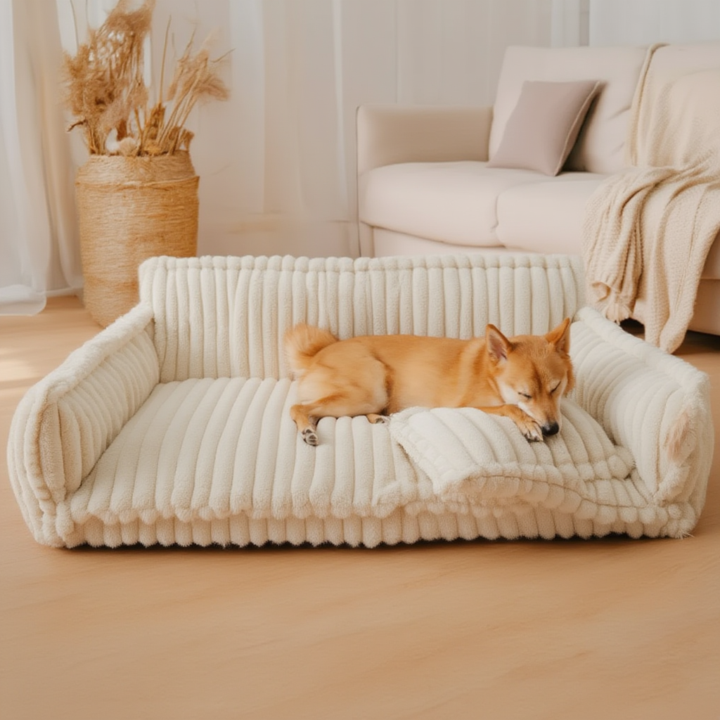 Orthopedic Dog Sofa Bed – Memory Foam Pet Lounger with Washable Cover