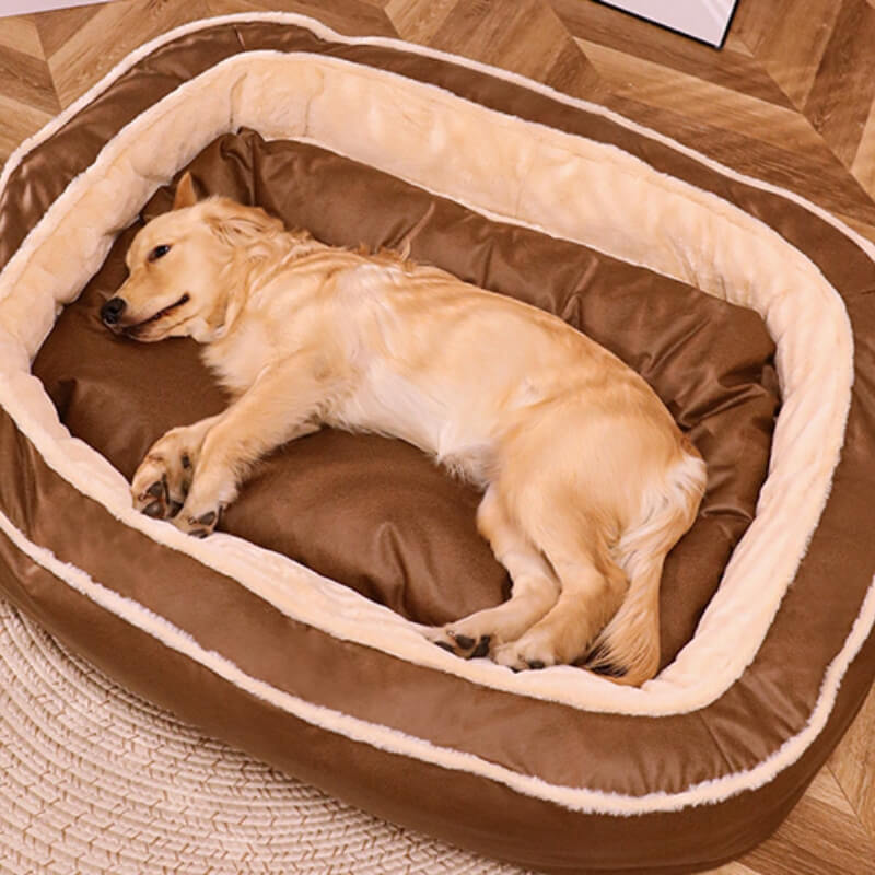 Large Warm Dog Sleeping Bed – Extra-Spacious Plush Mattress